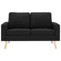 Miniatyrbillede 3 af 10: vidaXL sofasæt 2 dele stof sort