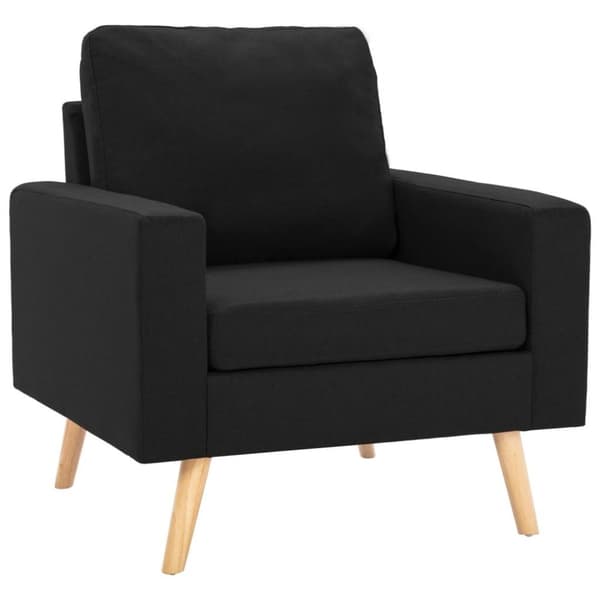vidaXL sofasæt 2 dele stof sort