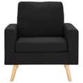 Miniatyrbillede 6 af 10: vidaXL sofasæt 2 dele stof sort