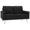 Miniatyrbillede 2 af 10: vidaXL sofasæt 2 dele stof sort