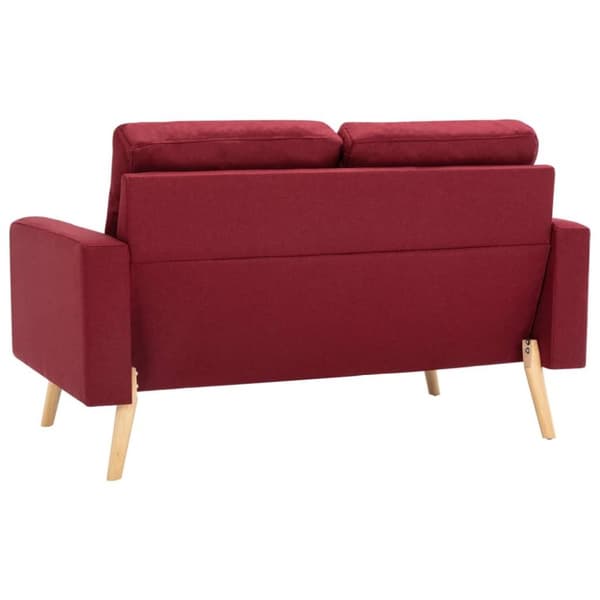 vidaXL 3056621  2 Piece Sofa Set Fabric Wine Red (288700+288710)