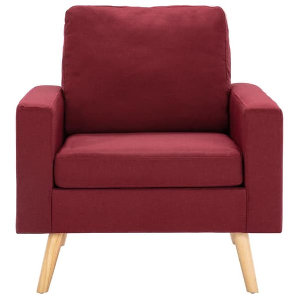 vidaXL 3056621 2 Piece Sofa Set Fabric Wine Red (288700+288710)