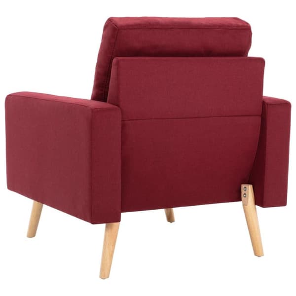 vidaXL 3056621 2 Piece Sofa Set Fabric Wine Red (288700+288710)
