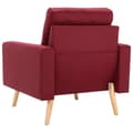Miniatyrbillede 7 af 10: vidaXL 3056621  2 Piece Sofa Set Fabric Wine Red (288700+288710)