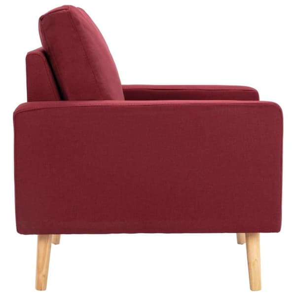 vidaXL 3056621 2 Piece Sofa Set Fabric Wine Red (288700+288710)
