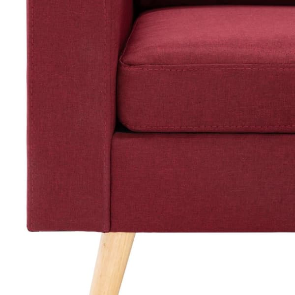 vidaXL 3056621 2 Piece Sofa Set Fabric Wine Red (288700+288710)