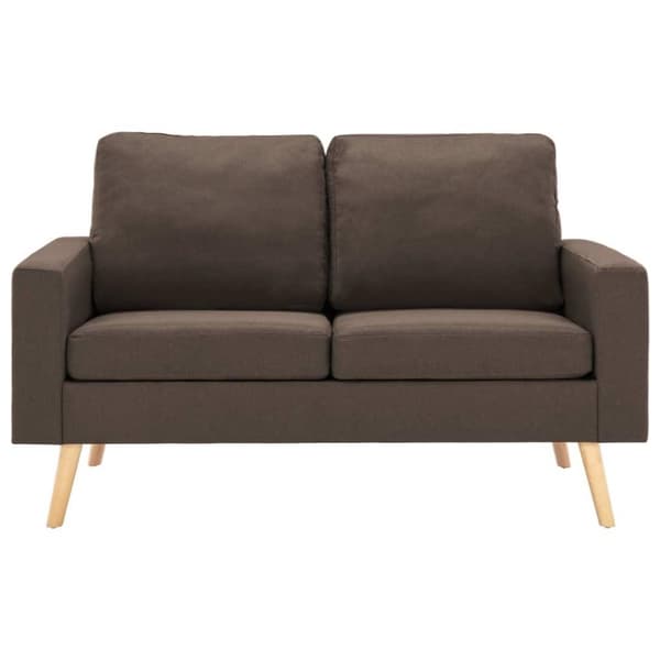 vidaXL 3056616 2 Piece Sofa Set Fabric Brown (288695+288705)