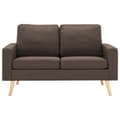 Miniatyrbillede 3 af 10: vidaXL 3056616  2 Piece Sofa Set Fabric Brown (288695+288705)