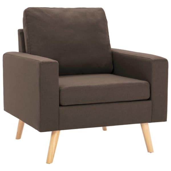 vidaXL 3056616 2 Piece Sofa Set Fabric Brown (288695+288705)