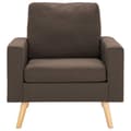 Miniatyrbillede 6 af 10: vidaXL 3056616  2 Piece Sofa Set Fabric Brown (288695+288705)