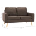 Miniatyrbillede 10 af 10: vidaXL 3056616  2 Piece Sofa Set Fabric Brown (288695+288705)