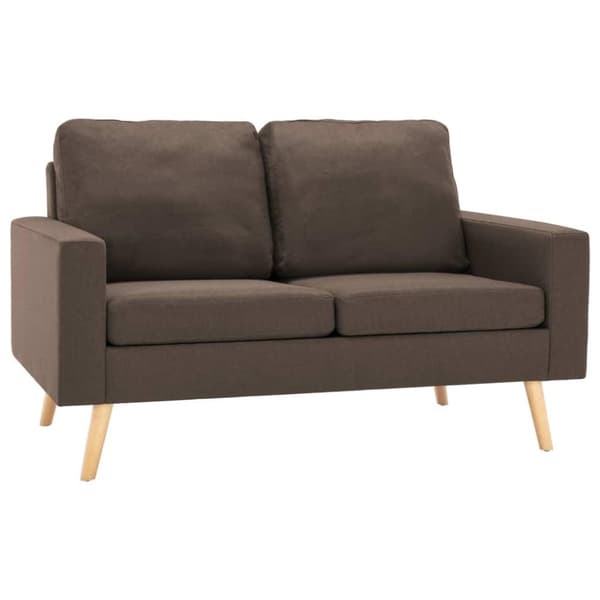 vidaXL 3056616 2 Piece Sofa Set Fabric Brown (288695+288705)