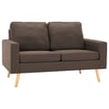 Miniatyrbillede 2 af 10: vidaXL 3056616  2 Piece Sofa Set Fabric Brown (288695+288705)
