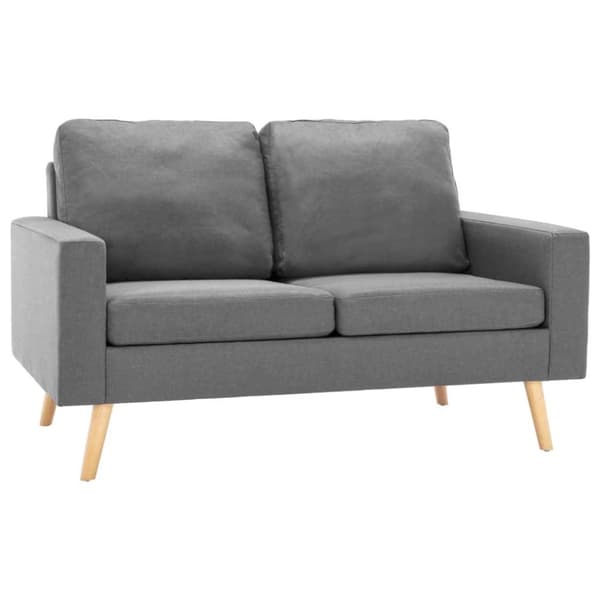 vidaXL sofasæt 2 dele stof lysegrå