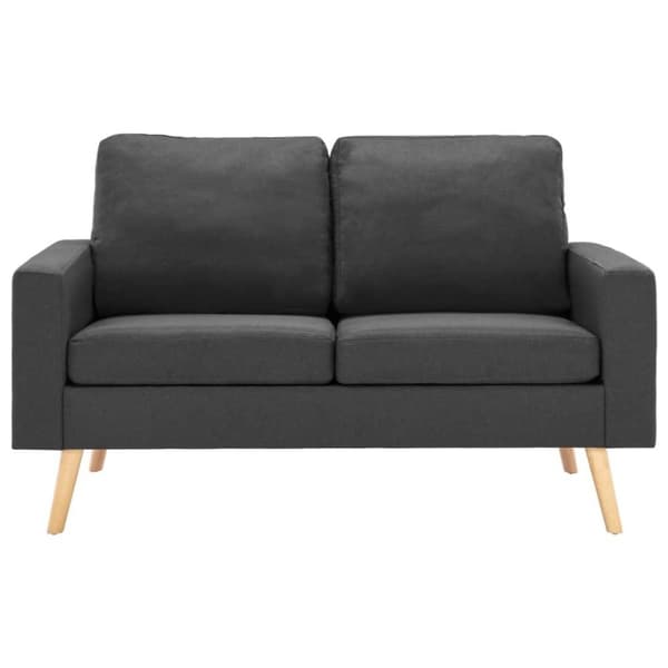 vidaXL sofasæt 2 dele stof mørkegrå