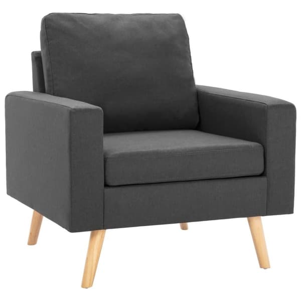vidaXL sofasæt 2 dele stof mørkegrå