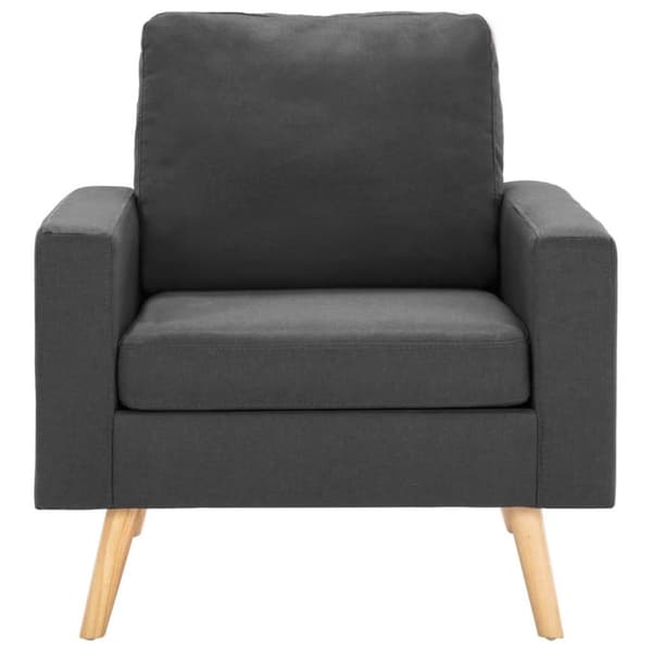 vidaXL sofasæt 2 dele stof mørkegrå