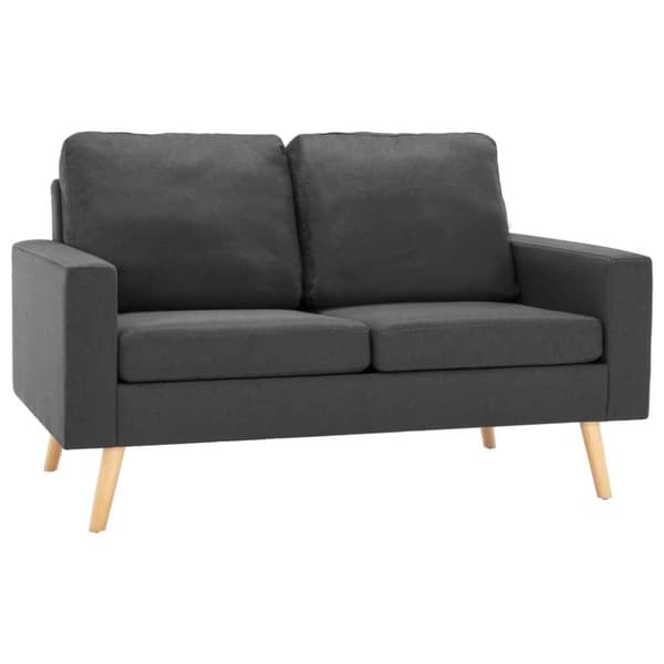 vidaXL sofasæt 2 dele stof mørkegrå