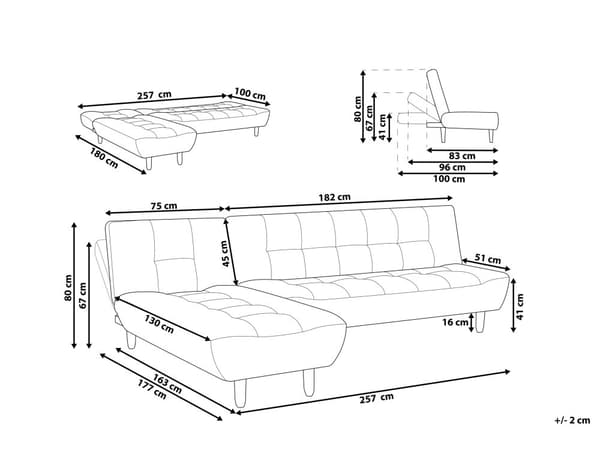 Sovesofa med Chaiselong Rød 4 Personers Sofa L Formet Dyb Sofaseng Siddemøbel Blød Stofsofa Design Hjørnesovesofa