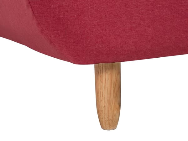 Sovesofa med Chaiselong Rød 4 Personers Sofa L Formet Dyb Sofaseng Siddemøbel Blød Stofsofa Design Hjørnesovesofa