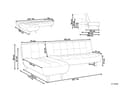 Miniatyrbillede 3 af 10: Sovesofa med Chaiselong Beige 4 Personers Sofa L Formet Dyb Sofaseng Siddemøbel Blød Stofsofa Design Hjørnesovesofa