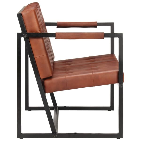 vidaXL 2-personers sofa ægte gedeskind brun