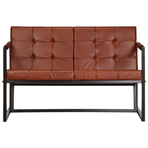 vidaXL 2-personers sofa ægte gedeskind brun