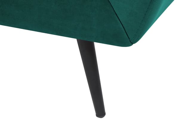 Soffa Smaragdgrön Sammet Metall Ben 210 x 90 cm med Kuddar Retro