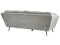 Pikkukuva 5 / 9: Sohva harmaa sametti verhoilu 3 hengelle 210 x 90 cm metallijalat retro tyyli