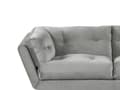 Pikkukuva 6 / 9: Sohva harmaa sametti verhoilu 3 hengelle 210 x 90 cm metallijalat retro tyyli