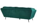 Pikkukuva 5 / 9: Sohva vihreä sametti verhoilu 3 hengelle 210 x 90 cm metallijalat retro tyyli