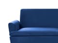 Miniatyrbillede 8 af 11: Navy blå 3-personers sovesofa med sovefunktion og gyldne retro ben