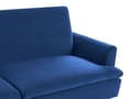 Miniatyrbillede 9 af 11: Navy blå 3-personers sovesofa med sovefunktion og gyldne retro ben