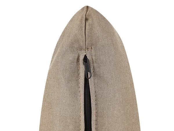 Kulmasohva beige polyesteri kangas verhoilu 3 hengelle oikea mustat jalat minimalinen tyyli