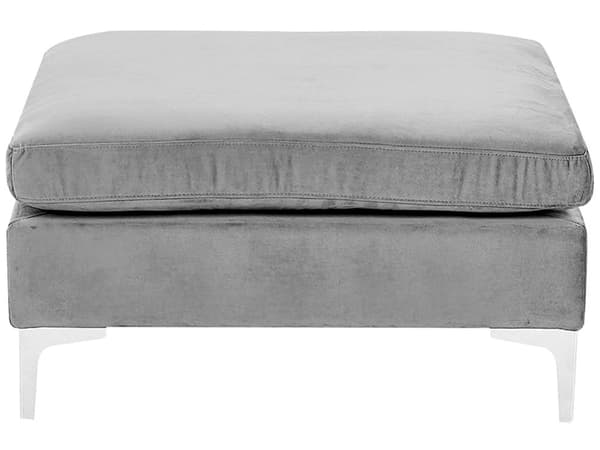 Kulmasohva harmaa 235 x 84 x 150 cm sametti metalli puu neljälle moduuli vasen rahi moderni