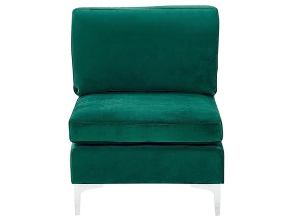 Keskiosa vihreä 65 x 84 x 85 cm sametti metalli puu keskimoduuli irrotettava päällinen moderni