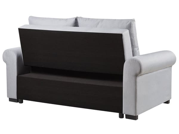 Lysegrå polstret polyester sovesofa retrostil 2 pers. sofa