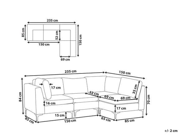 Hjørnesofa Grøn Velour Forkromet Metalben 4 Personers Designer Sofa Moderne Vinkel L Formet Modulopbygget Aftageligt Betræk Glamourstil Stue