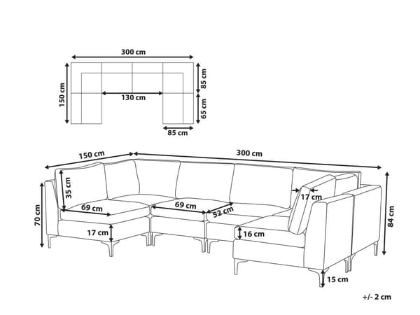 Sofa Grøn Velour Forkromet Metalben 6 Personers Designer Blød U Sofa Modul Moderne Aftageligt Betræk Glamourstil Stue Indretning Høj Kvalitet