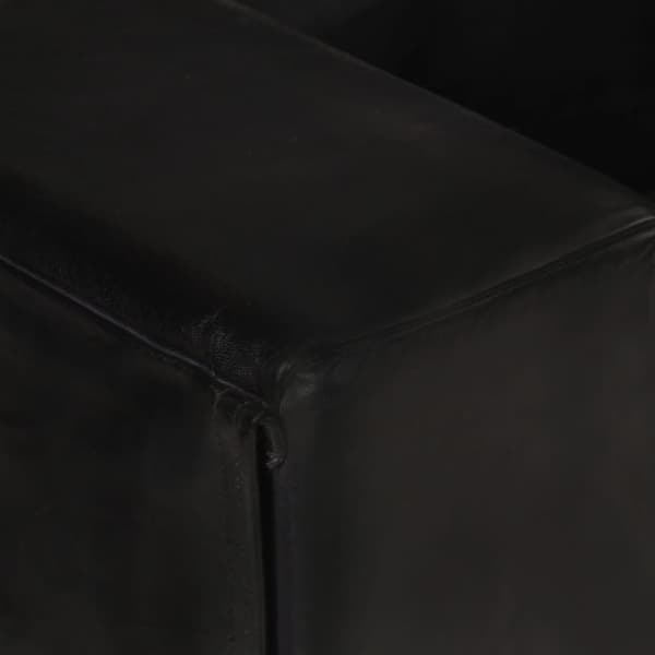 vidaXL 325119  2-Seater Sofa Black Real Leather