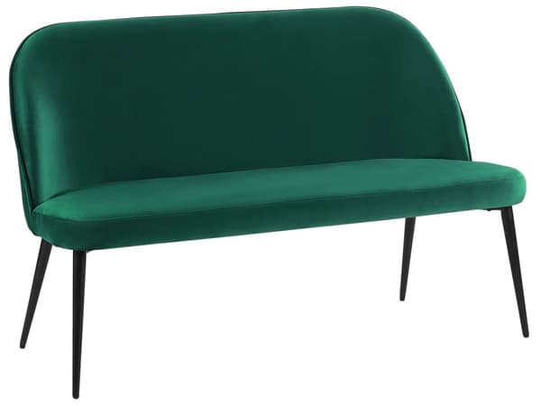 Sohva tummanvihreä sametti verhoiltu puu metallijalat kahdelle hengelle keittiön minimalistinen moderni tyyli