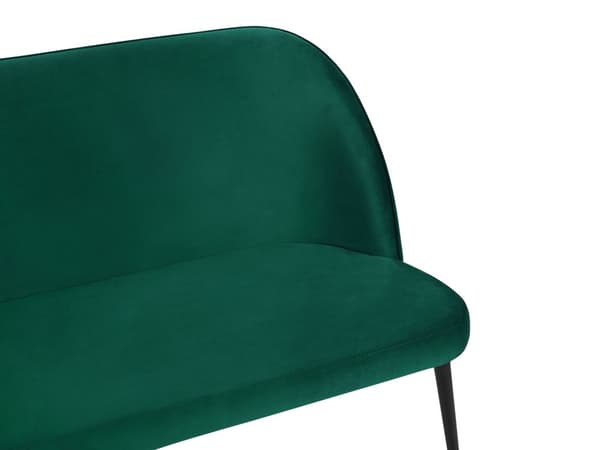 Sohva tummanvihreä sametti verhoiltu puu metallijalat kahdelle hengelle keittiön minimalistinen moderni tyyli