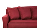 Miniatyrbild 7 av 10: 3-sits Soffa Röd Polyester Kudde Ryggstöd Skumfyllning