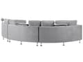 Miniatyrbillede 10 af 11: Sofa Lysegrå Velour Stof 7 Personers Moderne Rund U Formet Buet Sofa med Chaiselong Justerbare Nakkestøtter Modul Opbygget Kæmpe Designsofa