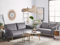 Miniatyrbillede 4 af 11: Sofa Grå Velour Guld Metalben 3 Personers Dekorativ Indendørs Dyb Sofa til Stue Indretning Glamour Retro Inspiration Tilbehør