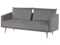 Miniatyrbillede 5 af 11: Sofa Grå Velour Guld Metalben 3 Personers Dekorativ Indendørs Dyb Sofa til Stue Indretning Glamour Retro Inspiration Tilbehør