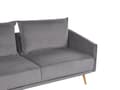 Miniatyrbillede 7 af 11: Sofa Grå Velour Guld Metalben 3 Personers Dekorativ Indendørs Dyb Sofa til Stue Indretning Glamour Retro Inspiration Tilbehør