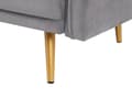 Miniatyrbillede 10 af 11: Sofa Grå Velour Guld Metalben 3 Personers Dekorativ Indendørs Dyb Sofa til Stue Indretning Glamour Retro Inspiration Tilbehør