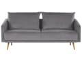 Miniatyrbillede 1 af 11: Sofa Grå Velour Guld Metalben 3 Personers Dekorativ Indendørs Dyb Sofa til Stue Indretning Glamour Retro Inspiration Tilbehør