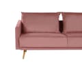 Miniatyrbillede 9 af 11: Sofa Lyserød Velour Guld Metalben 3 Personers Dekorativ Indendørs Dyb Sofa til Stue Indretning Glamour Retro Inspiration Tilbehør